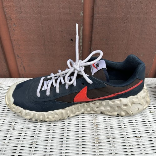 Nike Overbreak Men's Sneakers Size 12 Armory Navy White Red - Picture 3 of 9