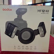 Godox Two Light Kit Macro Flash LED Lights Wireless X System 12W MF12-K2