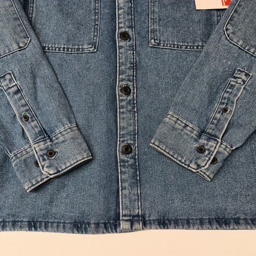 Wrangler Blue Denim Jacket Overshirt Outdoor Workwear Shacket Size S Small NWT - Picture 2 of 9