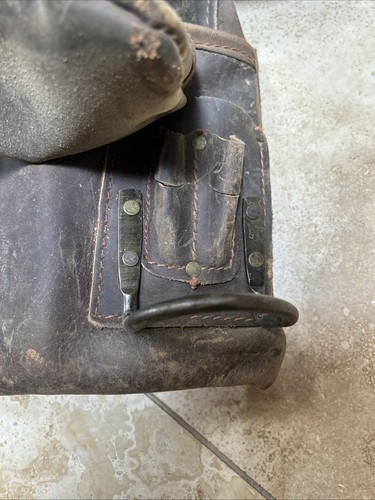 Leder Zimmermann Werkzeugtasche Weyerhaeuser Lineman Werkzeuggürtel Doppelhammerringe - Bild 4 von 12