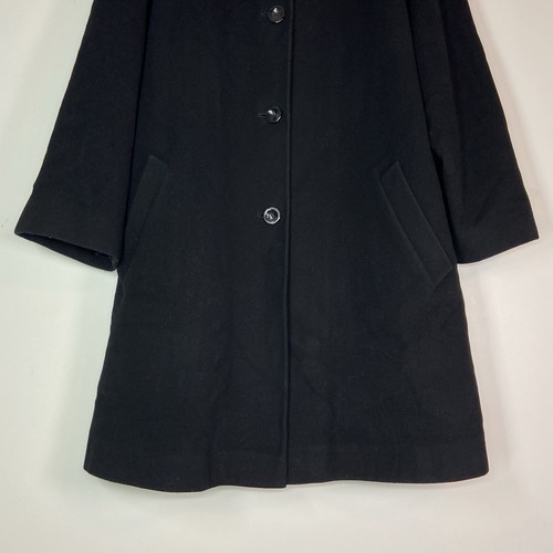 Kristen Blake Wool Cashmere Car Coat Women’s SZ 1X Black Mid Length Overcoat - Picture 6 of 15