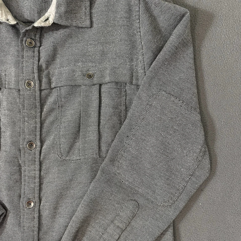 Camisa con botones Horny Toad Co mezcla de lana franela manga larga para hombre mediana Foto 2 de 4