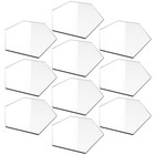  10pcs klares leeres Acrylzeichen DIY Blanker Sechskant Tischzeichen klares