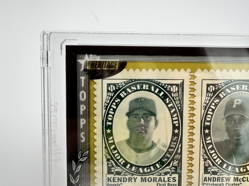 Kendry Morales/Andrew McCutchen 2010 Topps Heritage Stamps 44/50 - Picture 3 of 6