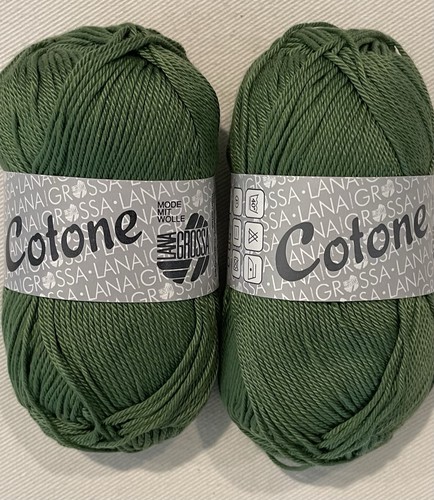 Lana Grossa COTONE mercerisiertes Garn - 2 Stück grün #54 - Bild 1 von 3