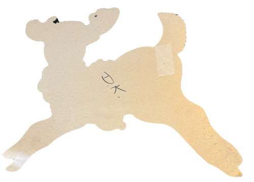 Renna fustellata vintage cartone natalizio ritagliato 15" x 12" leggi - Foto 8 di 14