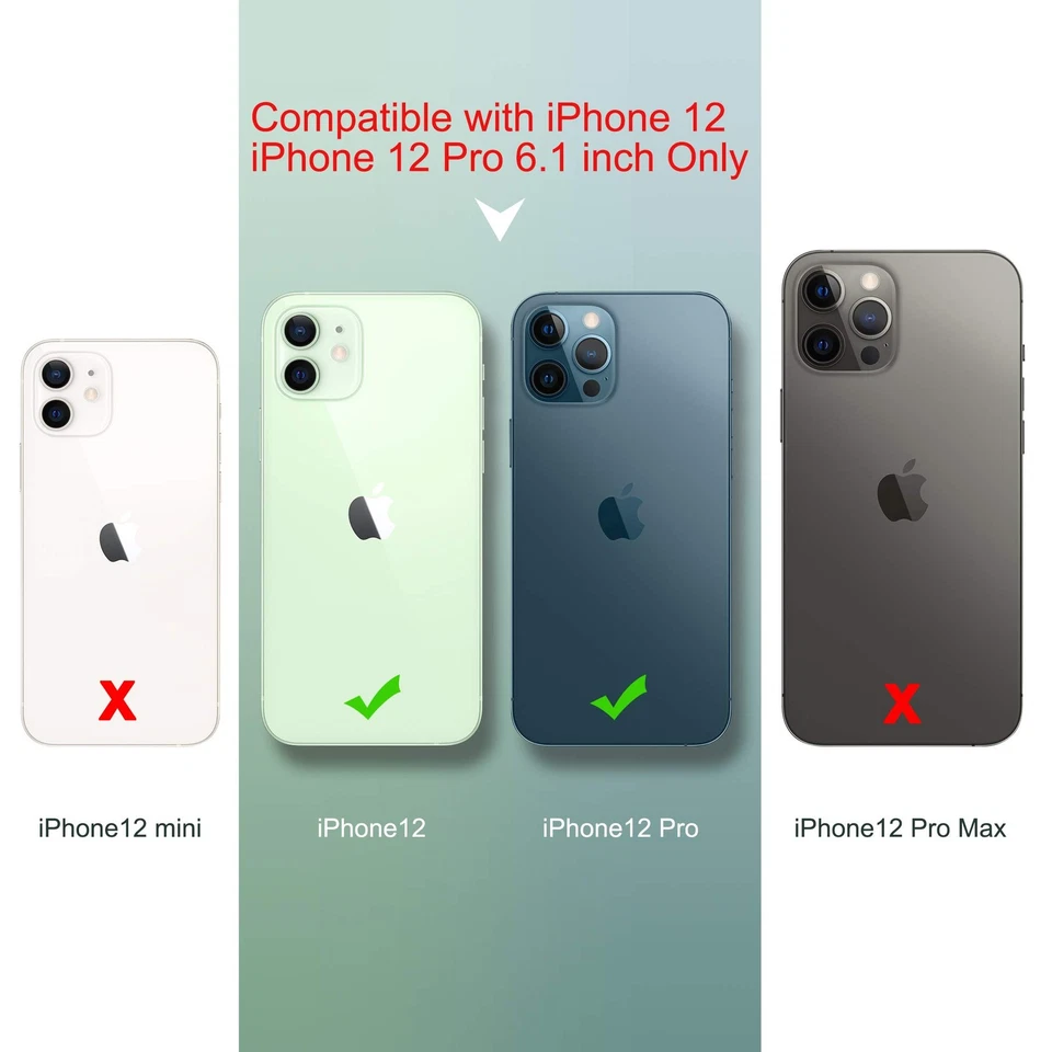 Funda Cartera Compatible con iPhone 12/12 Pro con Portatarjetas [Bloqueo RFID]... Foto 3 de 4