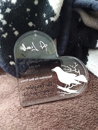 Acrylic Sympathy Message Heart Shaped Paperweight - Picture 3 of 6