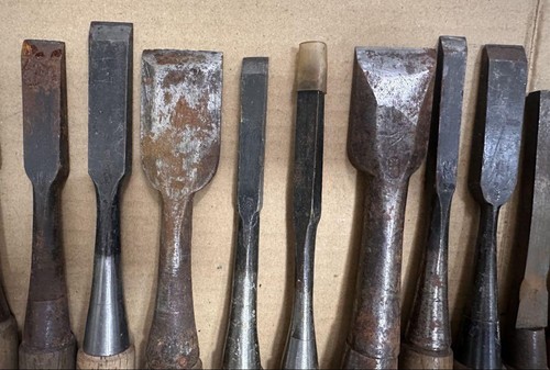 Vintage Japanese Chisel 26Set Nomi / Hand Plane Saw Iron Hammer Hand Tool / Used - Picture 2 of 9