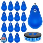 16 Pack Pool Cover Weights with Hooks, Thick PVC Pool Cover Water Bags, Antif
