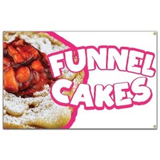 SignMission B-60 Funnel Cakes 219 60 in. Concession Stand Food Truck Single S...