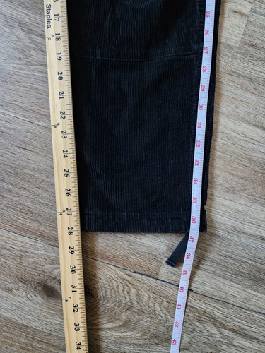 Empyre Cargo Corduroy Pants 30x28 Black Relaxed Vintage Skate Street Pockets - Picture 3 of 9