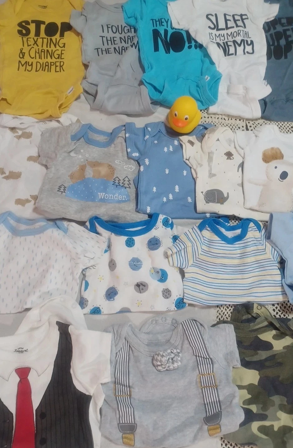Lot Of 3 Mth Baby Clothes Boys Onsies Baby Clothes Carter Baby zhuge Lot