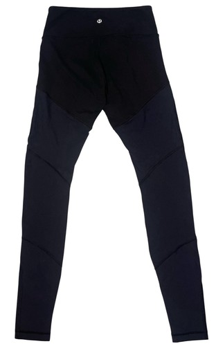 Lululemon Women’s Size 4 Navy Blue black Stretch Leggings - Picture 3 of 8