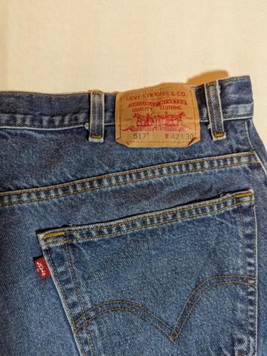 Levi Strauss & Co. 517 Jeans Men's 42x30 Boot Cut Cowboy Denim Blue 100% Cotton - Picture 12 of 12