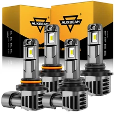 AUXBEAM 9005 9006 Canbus LED Headlight Kit High Low Beam 6500K White Bright Bulb