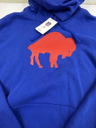 Buffalo Bills Mens 3XL Nike Sideline Club Fleece Pullover Royal Blue Hoodie New - Picture 2 of 8