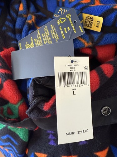 NWT Ralph Lauren Polo Poinsettia Holiday  Fleece Large Xmas Sweater Retail $248 - Foto 5 di 5
