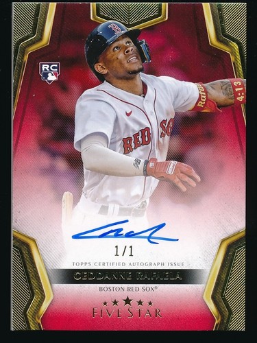 2024 Topps Five Star RED Ceddanne Rafaela Autograph Rookie RC 1/1  On Card Auto - Picture 1 of 2