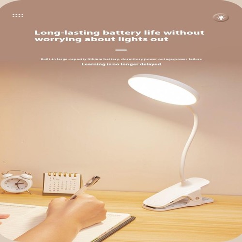 Led Table Lamp USB Rechargeable Night Light With Folding Clamp Eye Protection - Zdjęcie 12 z 15