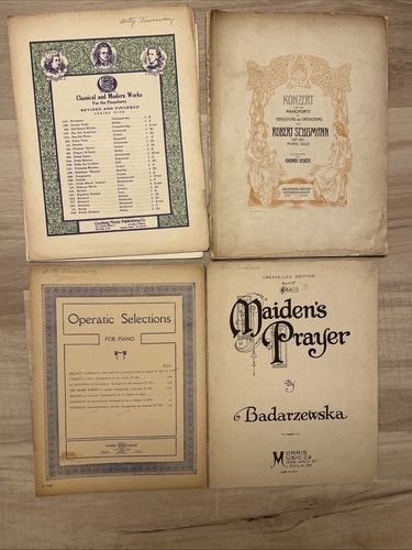 * LOT of 24" Antique Vintage CLASSICAL Piano Sheet Music Early 1900s - Bild 7 von 7