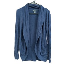 INC International Concepts Navy Blue Open Front Cardigan Sweater - Medium