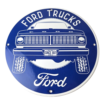 #ad #ad Vintage Ford Trucks Service Porcelain Sign Gas Pump Porcelain Auto Sign $140.37