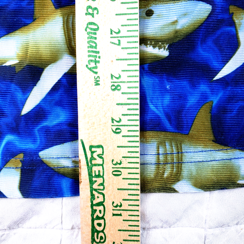 Vintage Street Culture 1990s Shirt Blue Mens Size XL AOP SHARK Print Rave Grunge - Picture 8 of 9