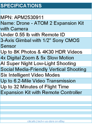Potensic Drone APM2530911 ATOM 2 Expansion Kit with Camera Retail - Picture 3 of 4