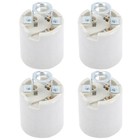 4pcs E26 Screw Light Socket High Temperature Resistant Wall Light Base Holder
