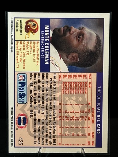 1989 pro set football cards #286 - 561, Pick Your Card and Complete Your set! - Picture 248 of 468