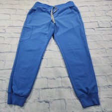Figs WOMENS SIZE M Scrub Pants Zamora Jogger Blue W18SW2005 Medical Nurse RN