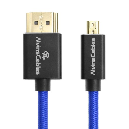 Alvin's Cables 8K 2.1 Micro HDMI to HDMI Braided Coiled Cable for Sony Canon - Picture 15 of 16