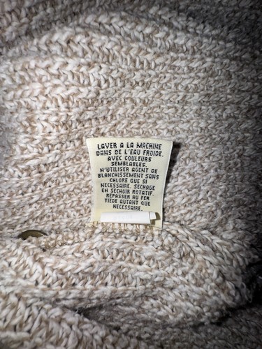 Vintage 90s Eddie Bauer Chunky Knit Cardigan Sweater Men’s Large Brown Tan USA - Picture 8 of 8