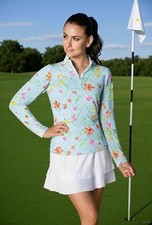 NEW IBKUL Crystal Pleated Skort White MEDIUM Women Skirt Golf Tennis UPF 50 NWOT