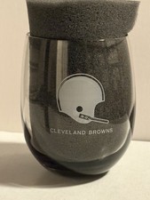 Cleveland Browns NFL Helmet Logo Smoked Glass Tumbler Large  - Vintage
