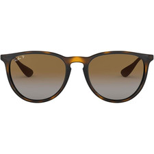 Ray-Ban Rb4171 Erika Round Light Havana/Polarized Grey Gradient Brown
