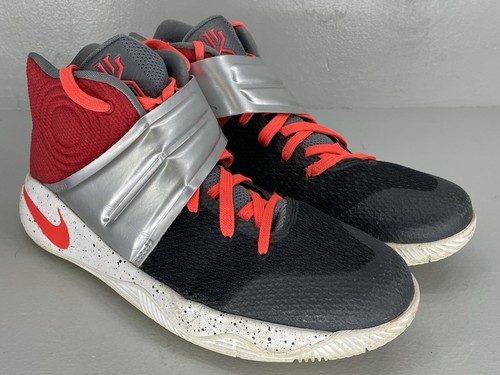 Youth Size 7Y Nike ID Kyrie Black Silver Red Basketball Shoes Boy’s 849367-998 - Picture 7 of 16