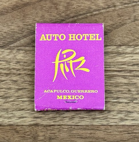 Auto Hotel Acapulco Guerrero Mexico Vintage Matchbook - Picture 1 of 3