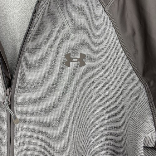 Chaqueta con capucha Under Amour UA Essential para hombre talla X-grande cremallera completa - Imagen 2 de 7