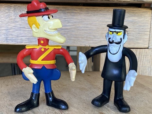 WHAM-O Rocky & BULLWINKLE DUDLEY DO RIGHT AND SNIDELY WHIPLASH BENDY FIGURES - Picture 1 of 15