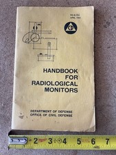 Vintage 1963 Civil Defense Handbook for Radiological Monitors Manual
