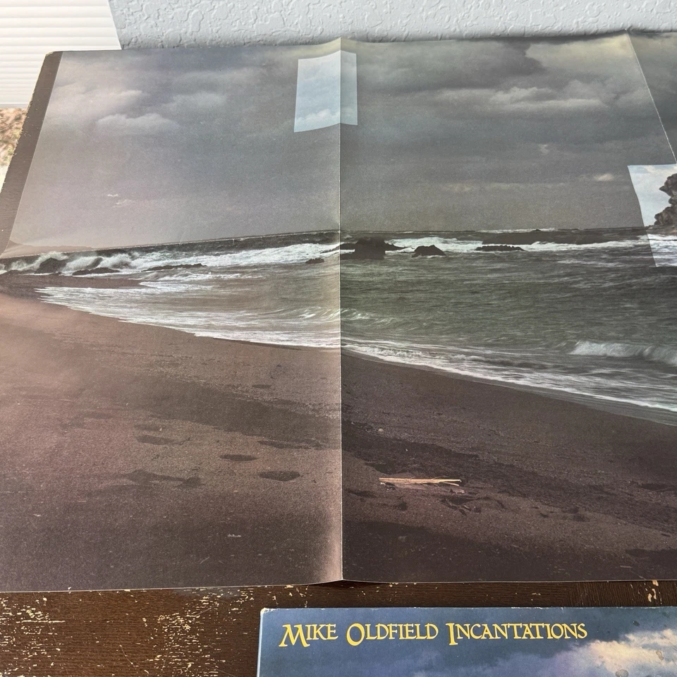 Mike Oldfield Incantations 1978 VG+ Vinyl w Original Full Size Poster Double LP - Image 4 of 4