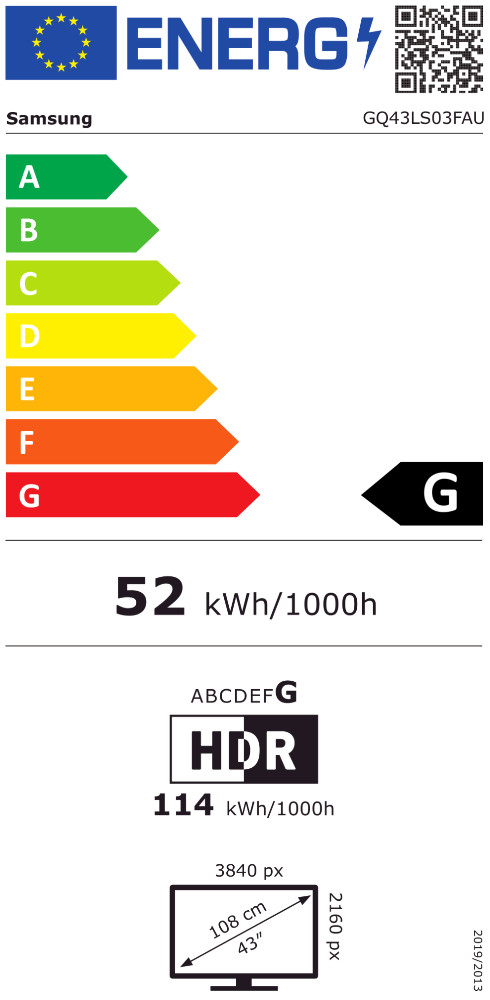 Samsung QLED-ТЕЛЕВИЗОР 40-45 (100-114 см) GQ43LS03FAU в рамке (2025)