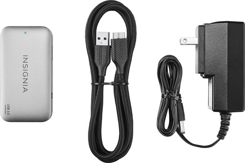 Insignia- 4-Port USB 3.0 Powered Hub - Metallic Gray - Picture 4 of 6