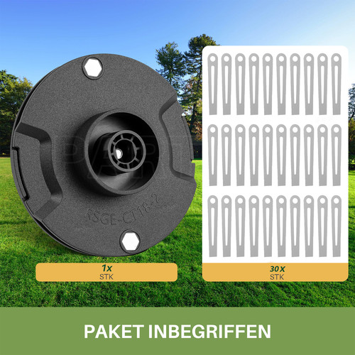 Metallmesser Ersatzmesser mit Schrauben für Einhell GE-CT 18 LI Rasentrimmer - Bild 17 von 17