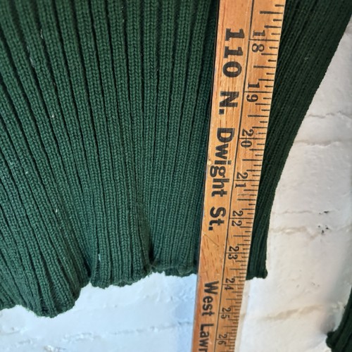Vintage 40s Wool Sweater By Smythfield Sportswear Ball N Chain Zip Crop Green - Foto 6 di 7