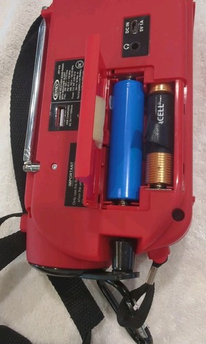 Jensen JEP-650 AM/FM Weather Alert NOAA Crank Solar Rechargeable Battery Radio - Picture 7 of 12