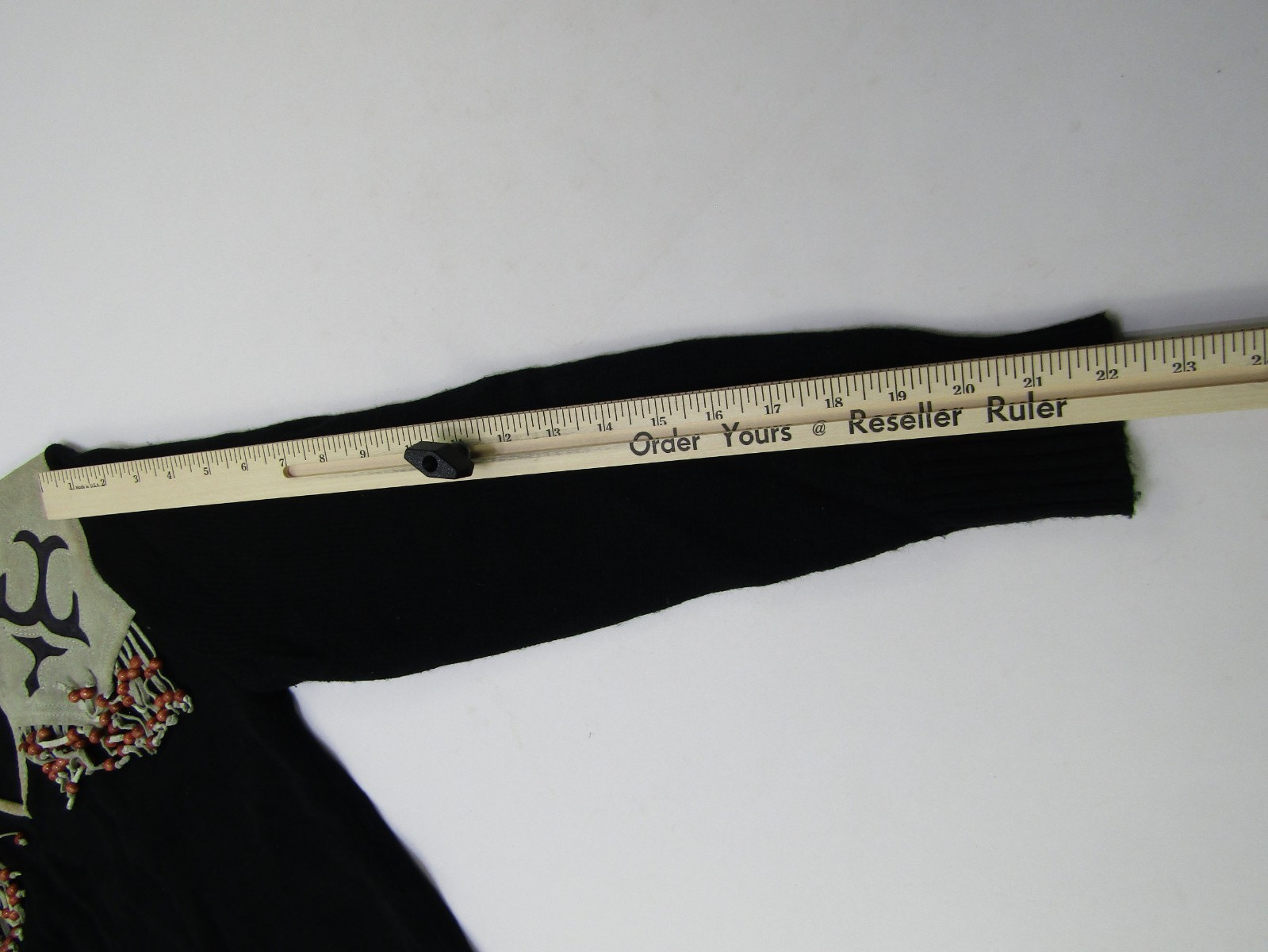 VTG Miller Outerwear Sweater Womens Medium Beaded Fringe Boho Suede Western