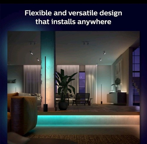 Philips Hue Ambiance Gradient Bluetooth Lightstrip 80” Base Kit Multi Color Smar - Picture 6 of 10